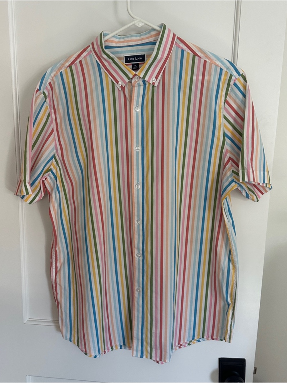 Club Room Pastel Multistripe Short-Sleeve Button-Down Shirt